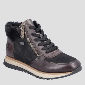 49040 - HAVANNA LEATHER LACE UP BOOTS