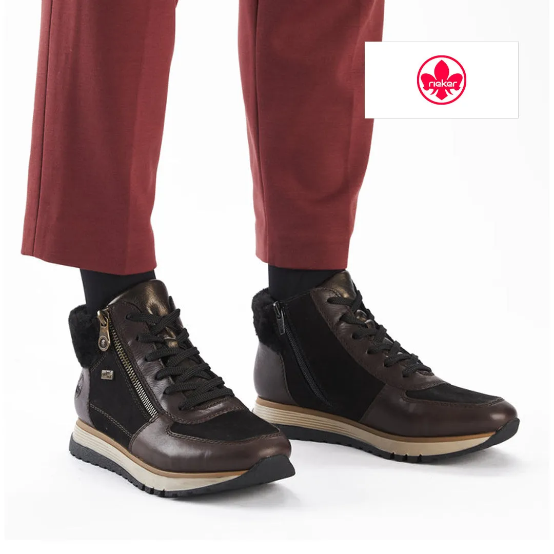 49040 - HAVANNA LEATHER LACE UP BOOTS