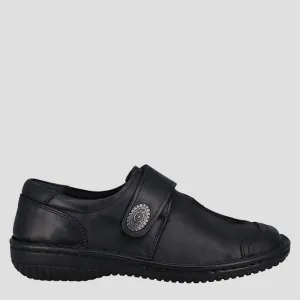 5072 - BLACK LEATHER FLATS