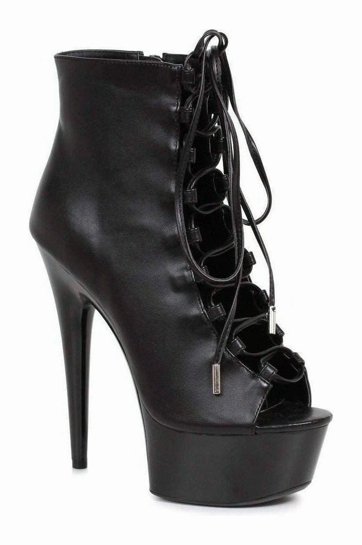 609-REVERSE Ankle Boots  | Black Patent