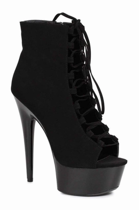 609-REVERSE Ankle Boots  | Black Velvet