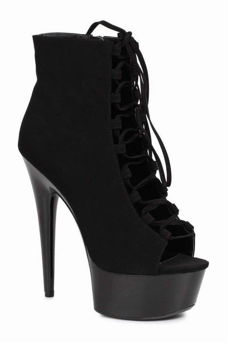 609-REVERSE Ankle Boots  | Black Velvet