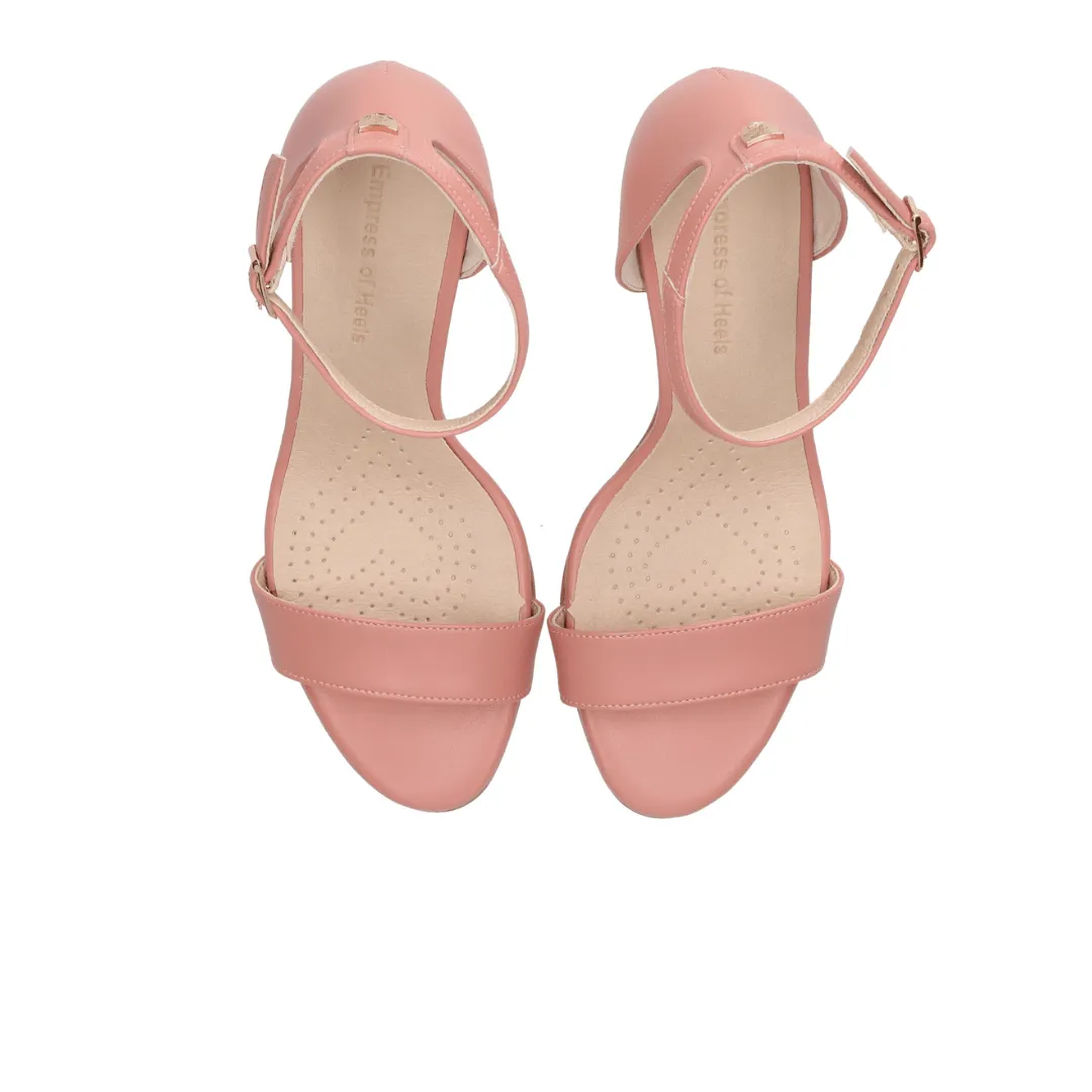 95mm Vegan Apple Leather Sandal | Nude Elegance