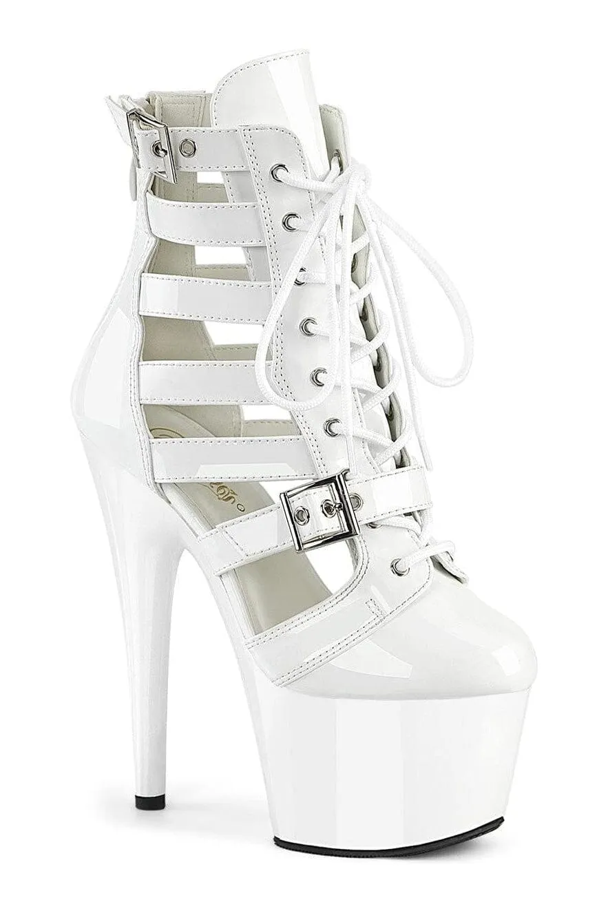 ADORE-1013MST White Patent Ankle Boot