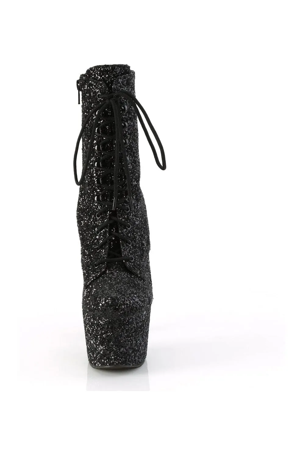 ADORE-1020GWR Black Glitter Ankle Boot