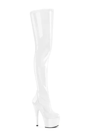 ADORE-4000 White Patent Thigh Boot