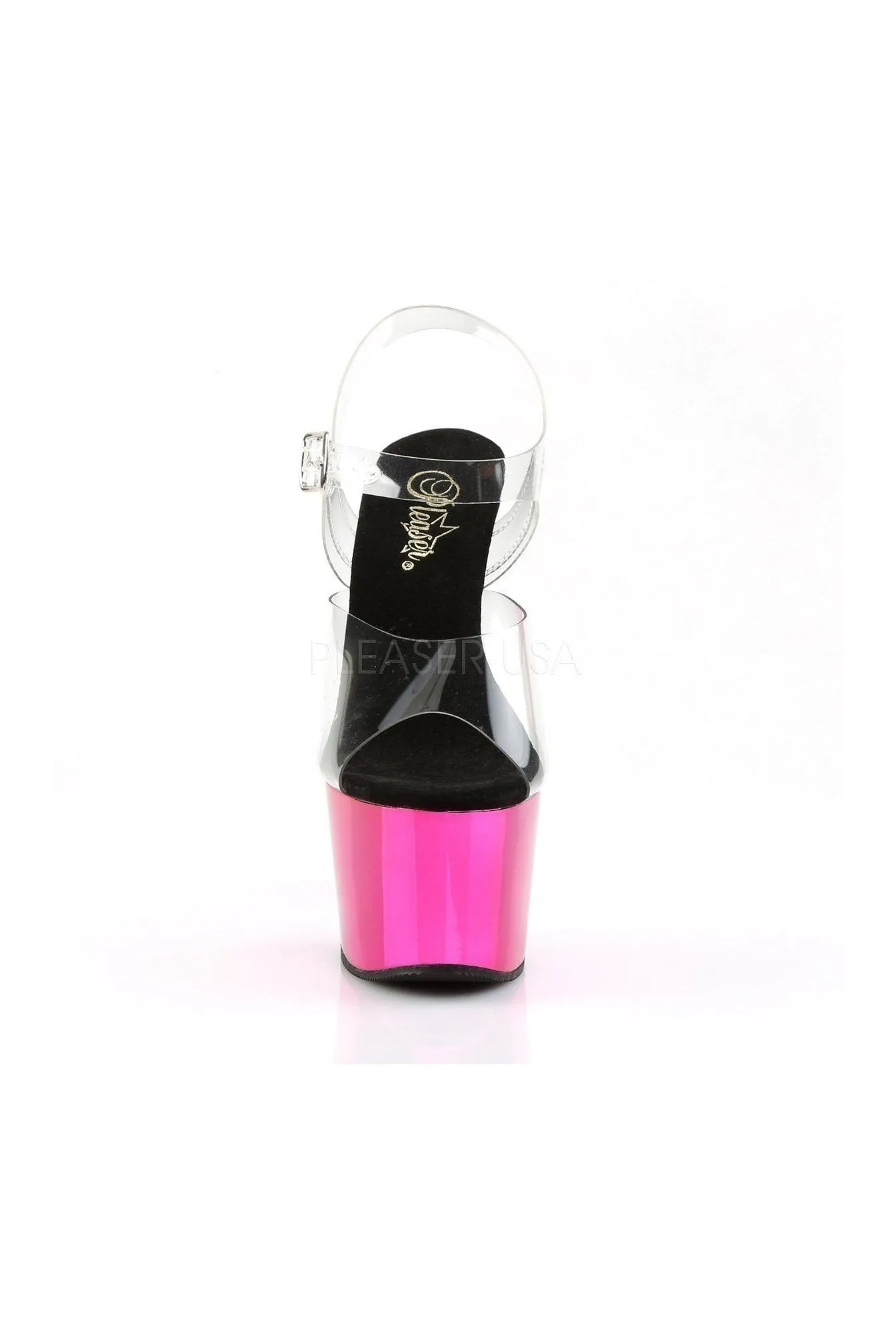 ADORE-708 Platform Sandal  | Clear Vinyl