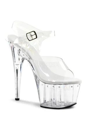 ADORE-708LS Platform Sandal  | Clear Vinyl