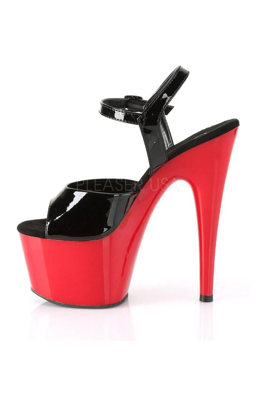 ADORE-709 Platform Sandal | Black Patent