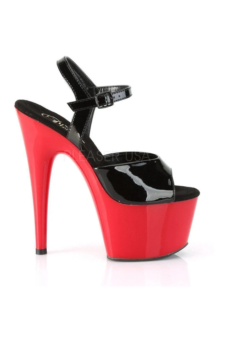 ADORE-709 Platform Sandal | Black Patent