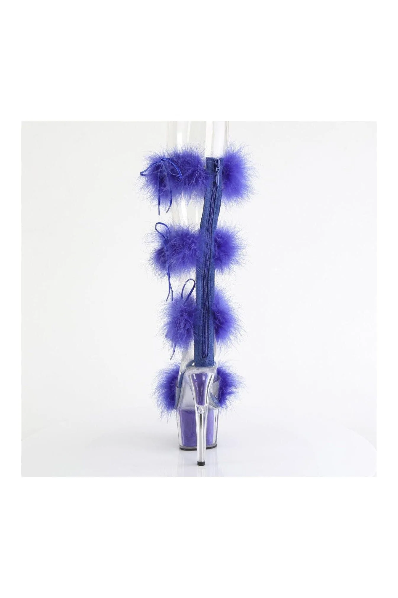 ADORE-728F Clear Marabou Sandal