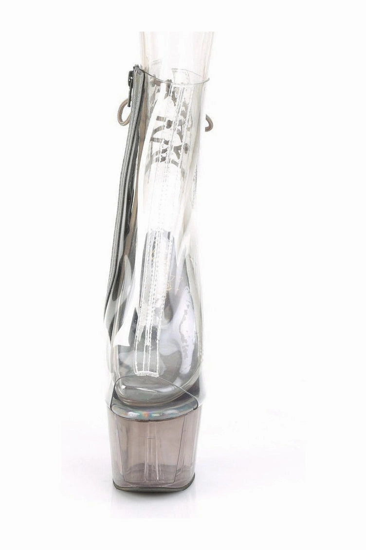 ADORE-1018CT Exotic Boot | Clear Vinyl