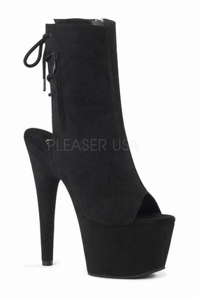 ADORE-1018FS Platform Boot | BlackFaux Suede