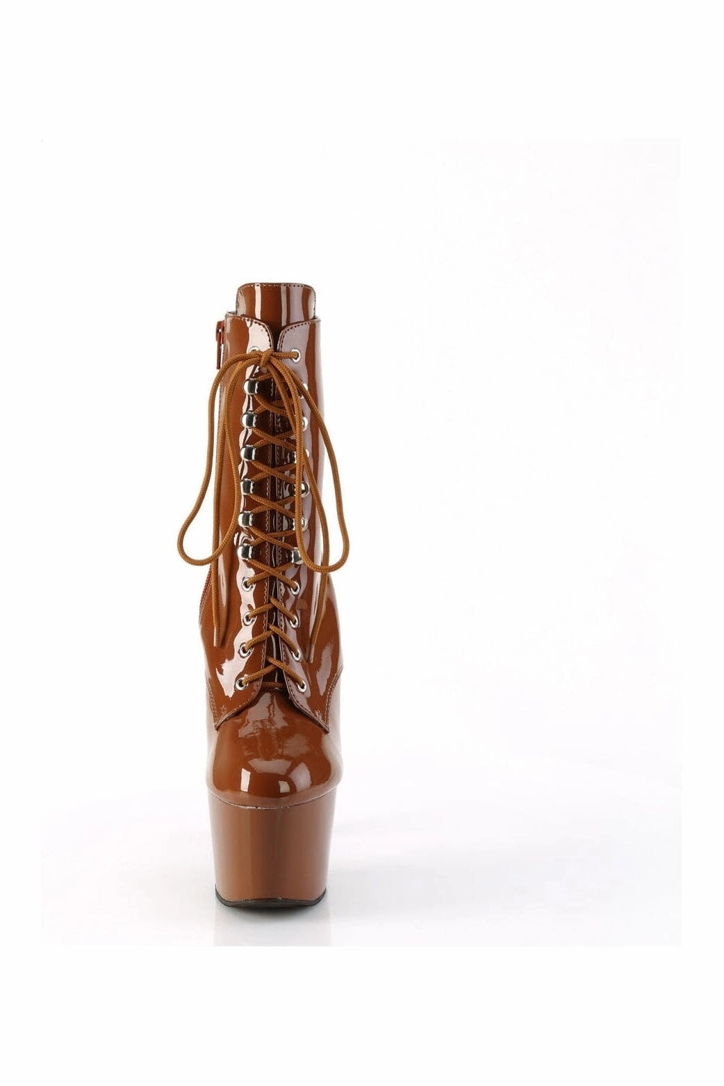 ADORE-1020 Brown Patent Ankle Boot