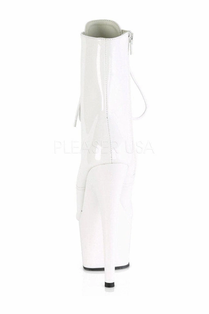 ADORE-1020 Platform Ankle Boot | White Patent