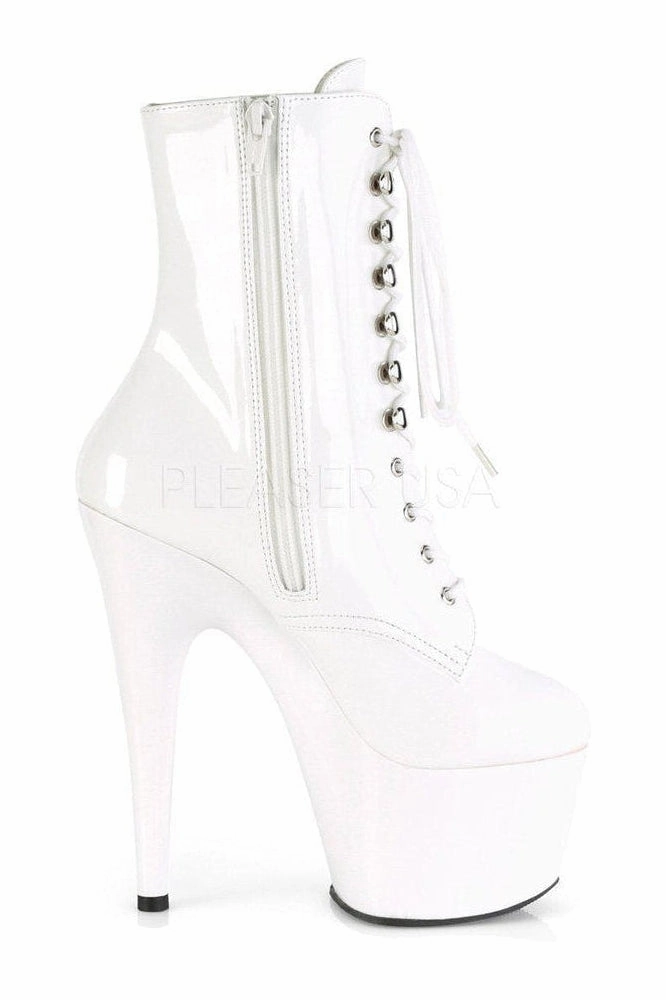 ADORE-1020 Platform Ankle Boot | White Patent