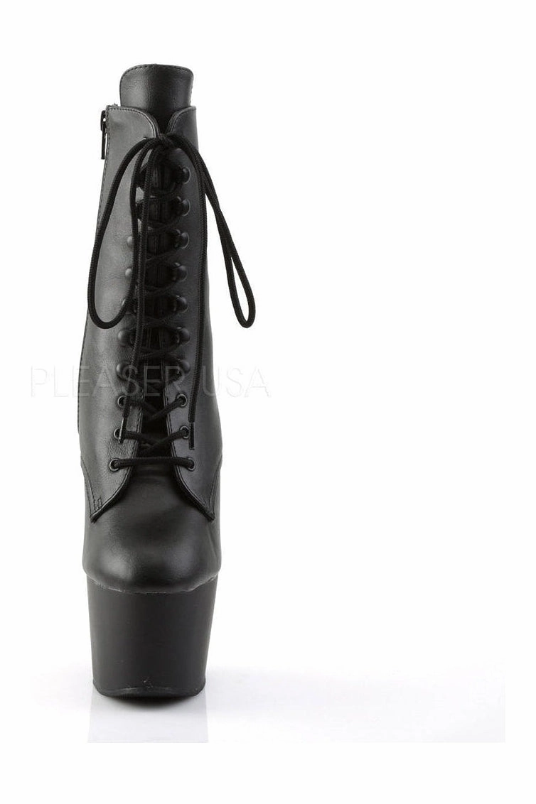 ADORE-1020 Platform Boot  | Black Faux Leather