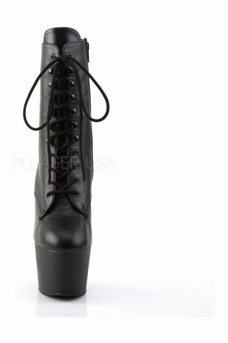 ADORE-1020 Platform Boot  | Black Genuine Leather