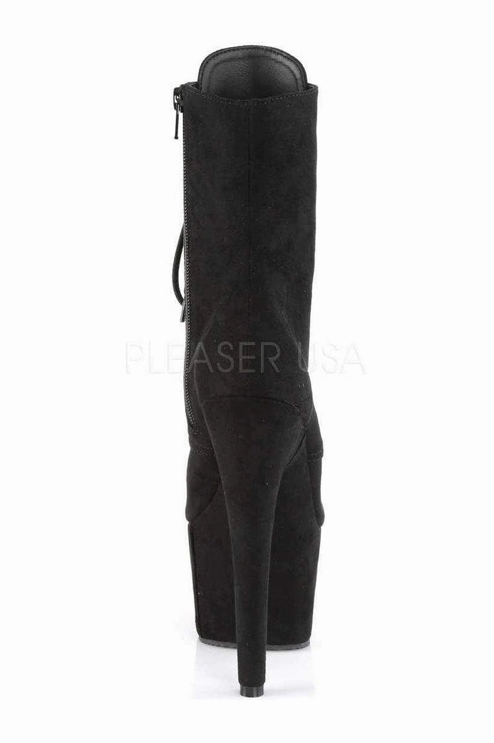 ADORE-1020FS Platform Ankle Boot | Black Faux Leather