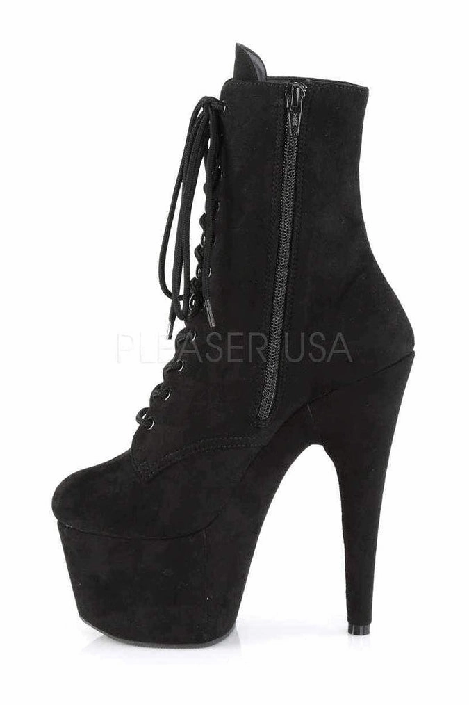 ADORE-1020FS Platform Ankle Boot | Black Faux Leather