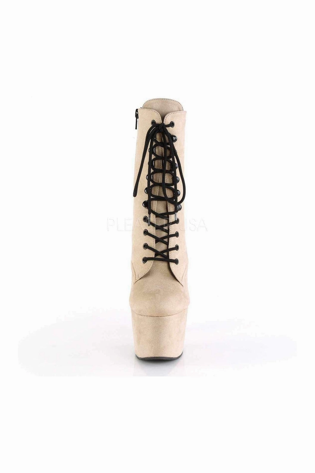 ADORE-1020FS Platform Ankle Boot | Nude Faux Leather