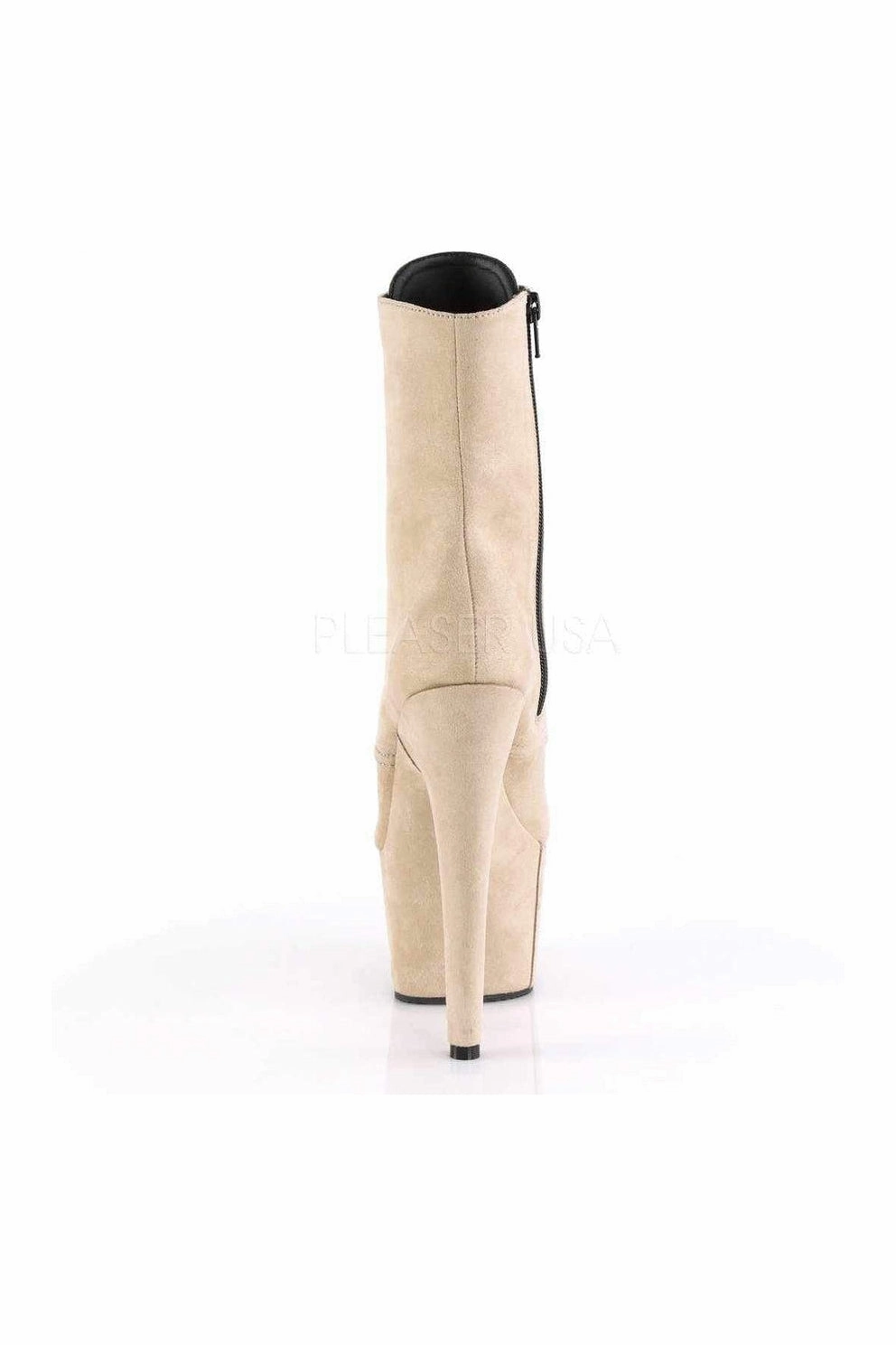 ADORE-1020FS Platform Ankle Boot | Nude Faux Leather