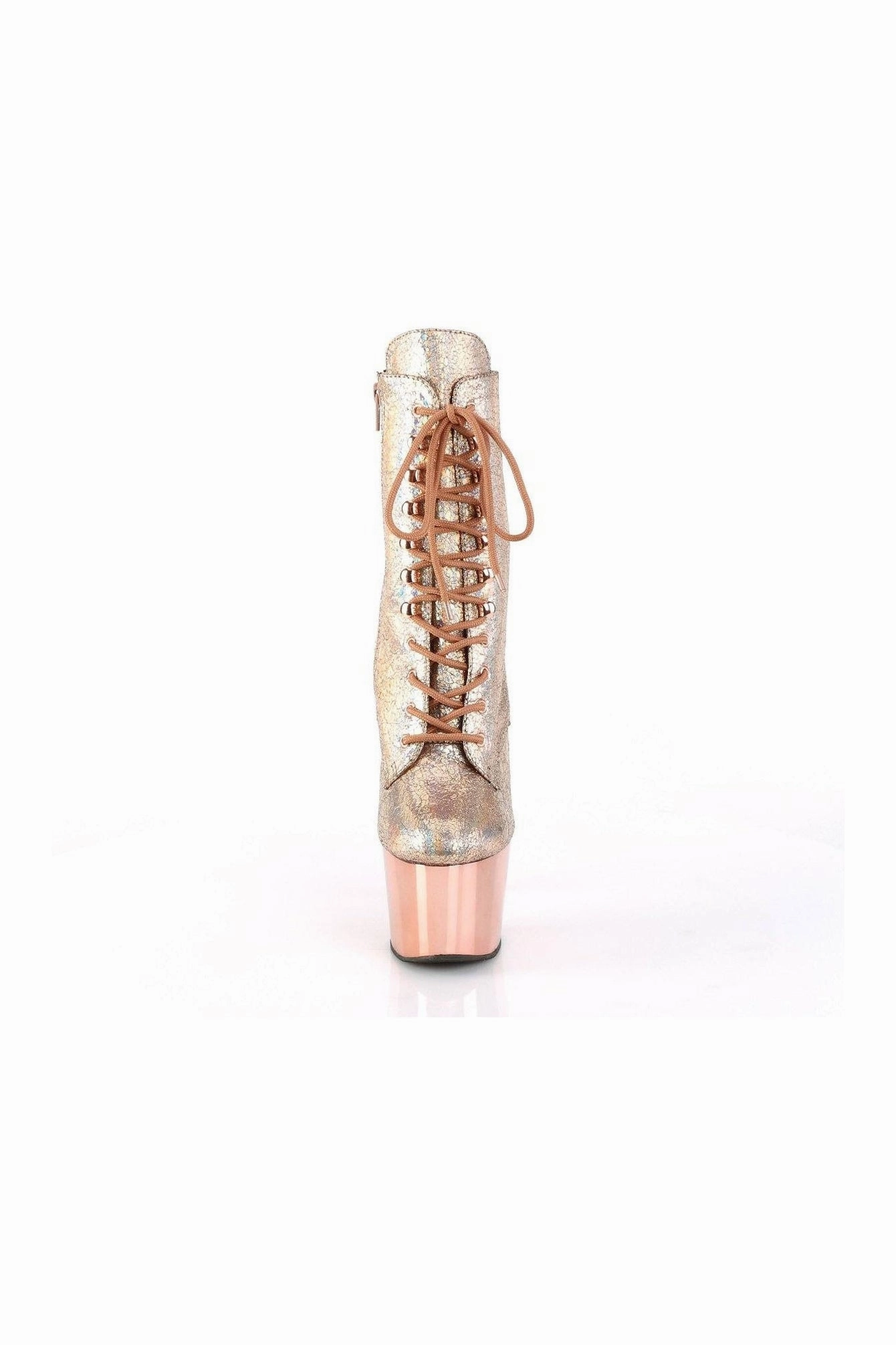 ADORE-1020HM Ankle Boot | Rose Gold Faux Leather