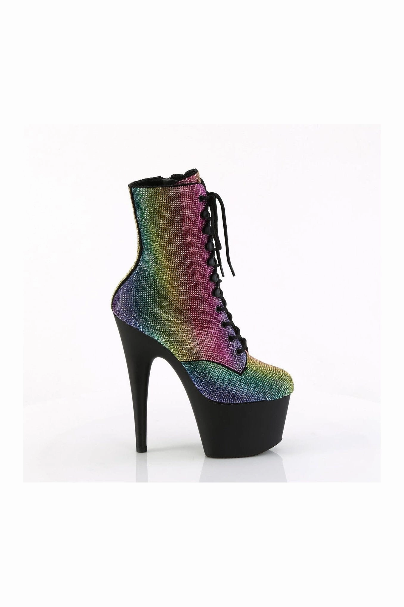 ADORE-1020RS Rainbow Faux Suede Ankle Boot