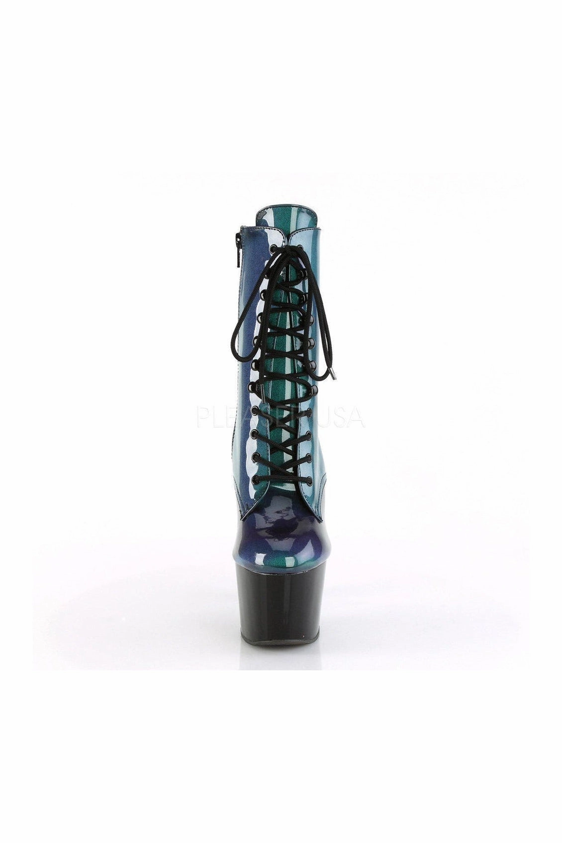 ADORE-1020SHG Platform Ankle Boot | Black Patent