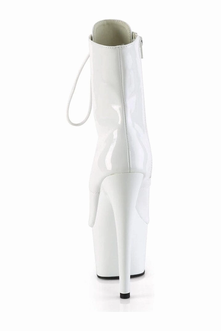 ADORE-1021 White Patent Ankle Boot
