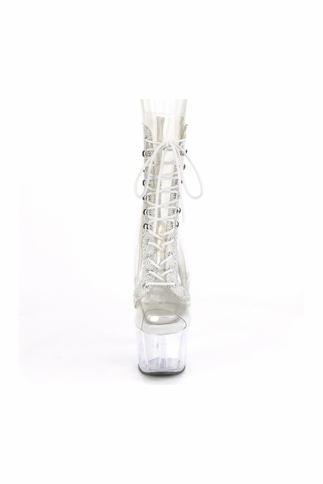 ADORE-1021C-2 Exotic Ankle Boot | Clear Vinyl