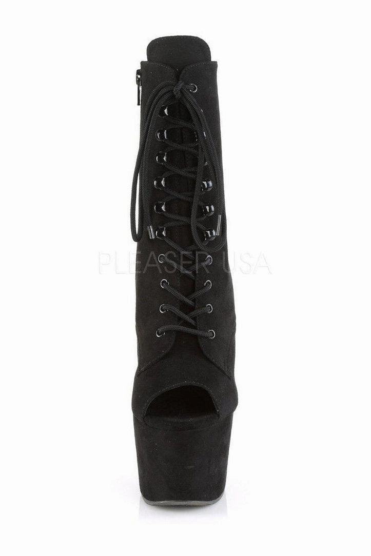 ADORE-1021FS Platform Ankle Boot | Black Faux Leather