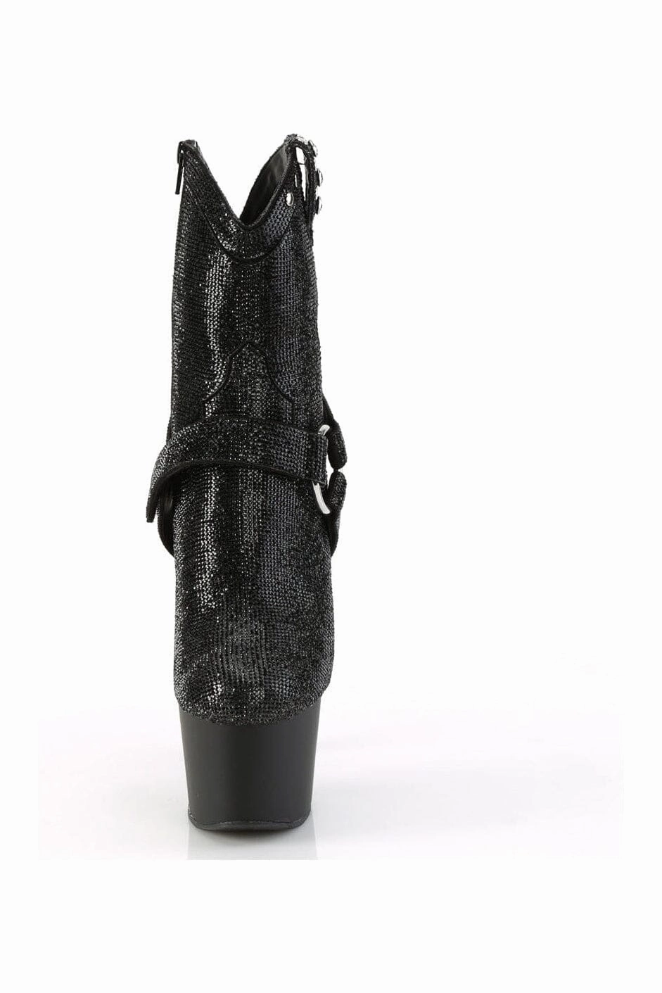 ADORE-1029RS Black Faux Suede Ankle Boot