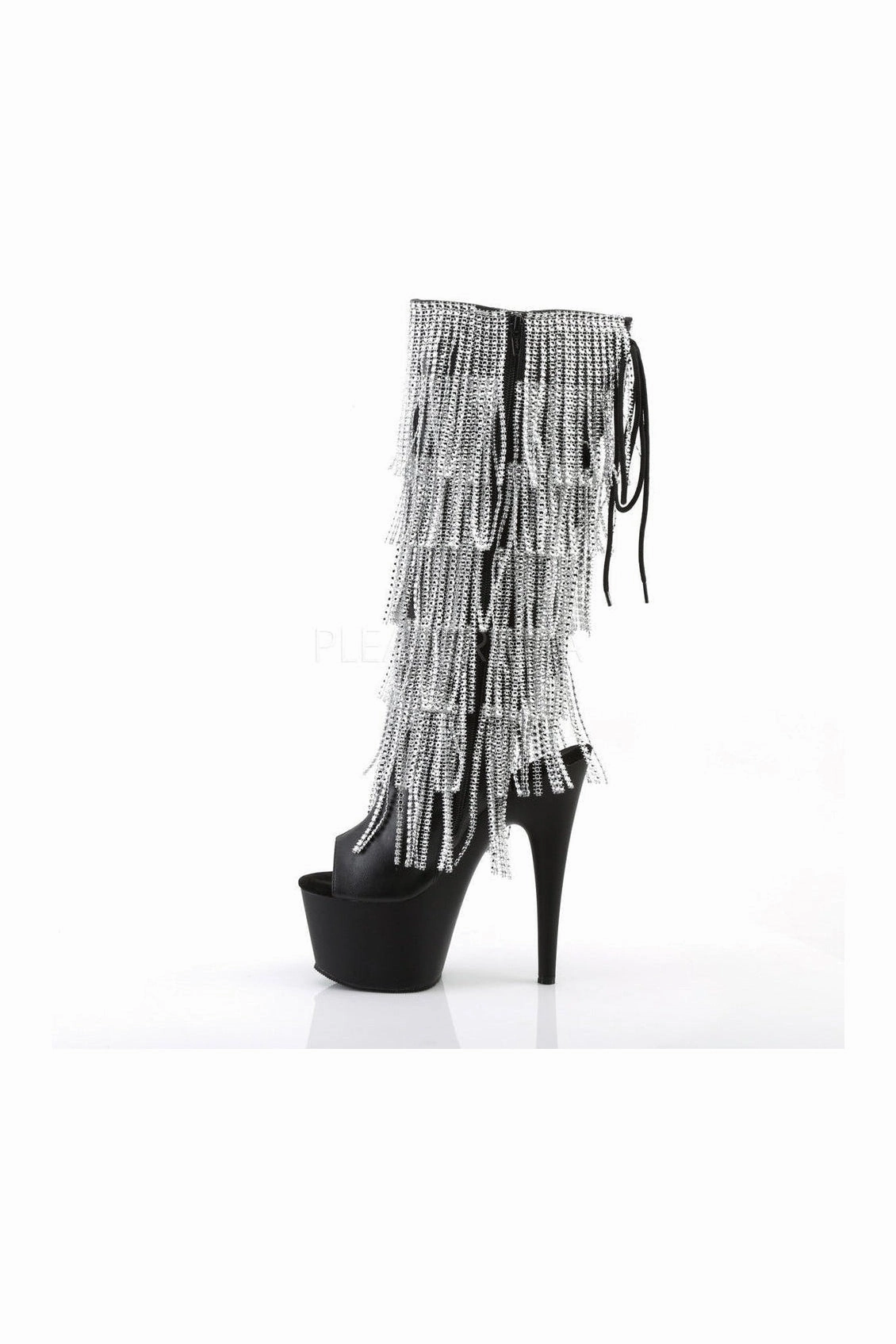 ADORE-2024RSF Platform Boot  | Black Faux Leather
