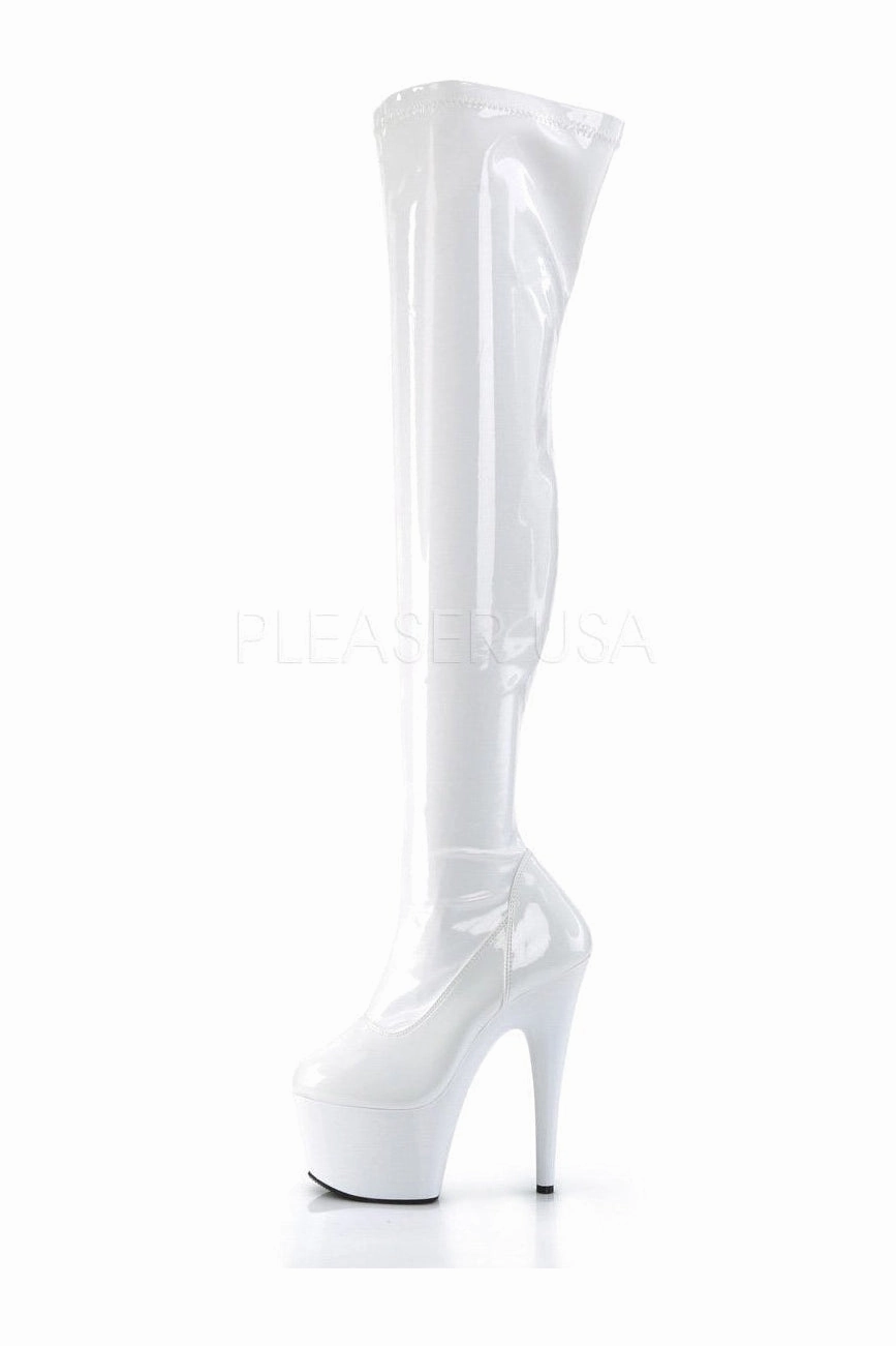 ADORE-3000 Platform Boot  | White Patent
