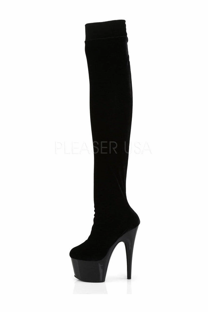 ADORE-3002 Platform Boot  | Black Velvet