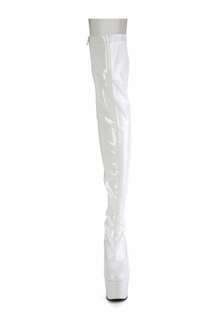 ADORE-3063 White Patent Thigh Boot