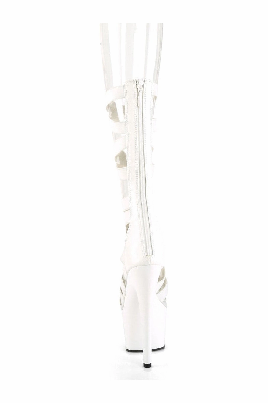 ADORE-700-48 Sandal | White Faux Leather
