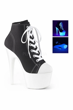 ADORE-700SK-02 Platform Ankle Boot | Black Faux Leather