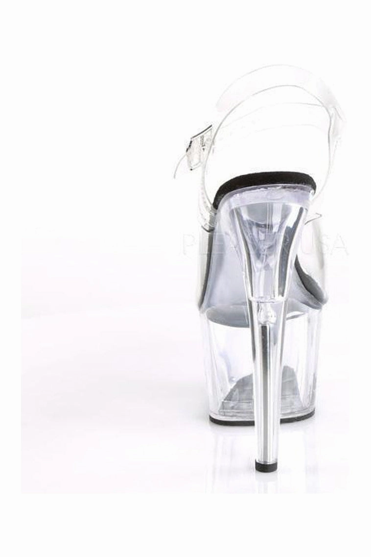 ADORE-708 Platform Sandal  | Clear Vinyl