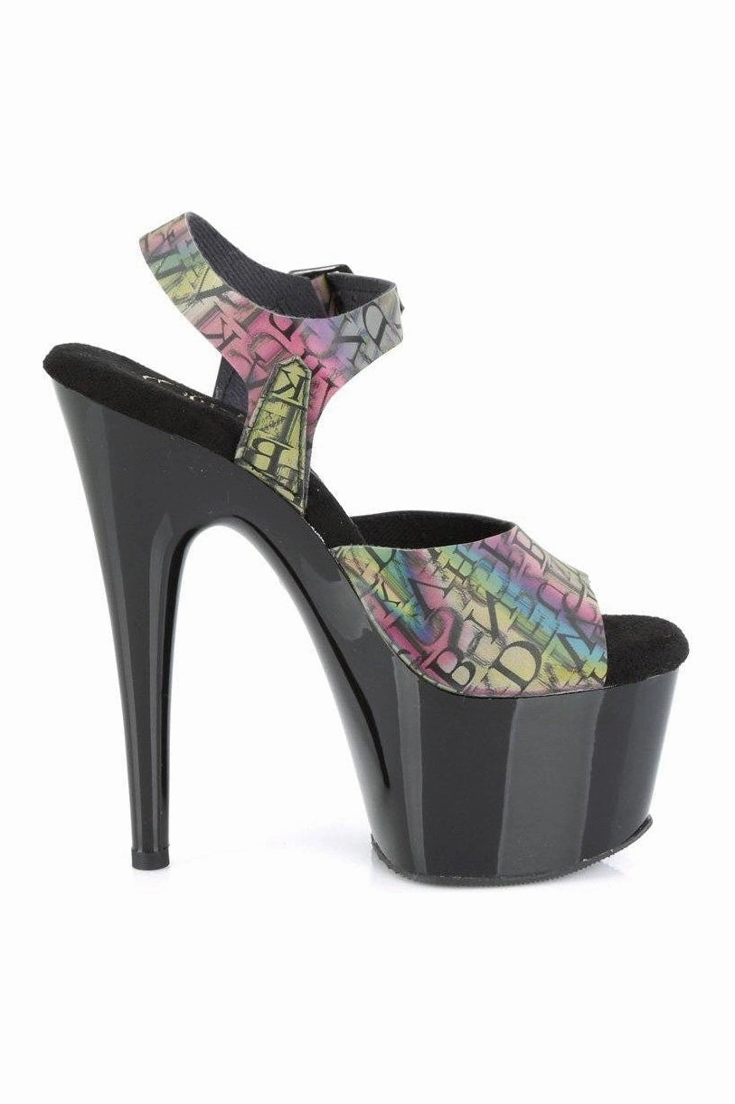 ADORE-708N-LTP Sandal | Green Faux Leather