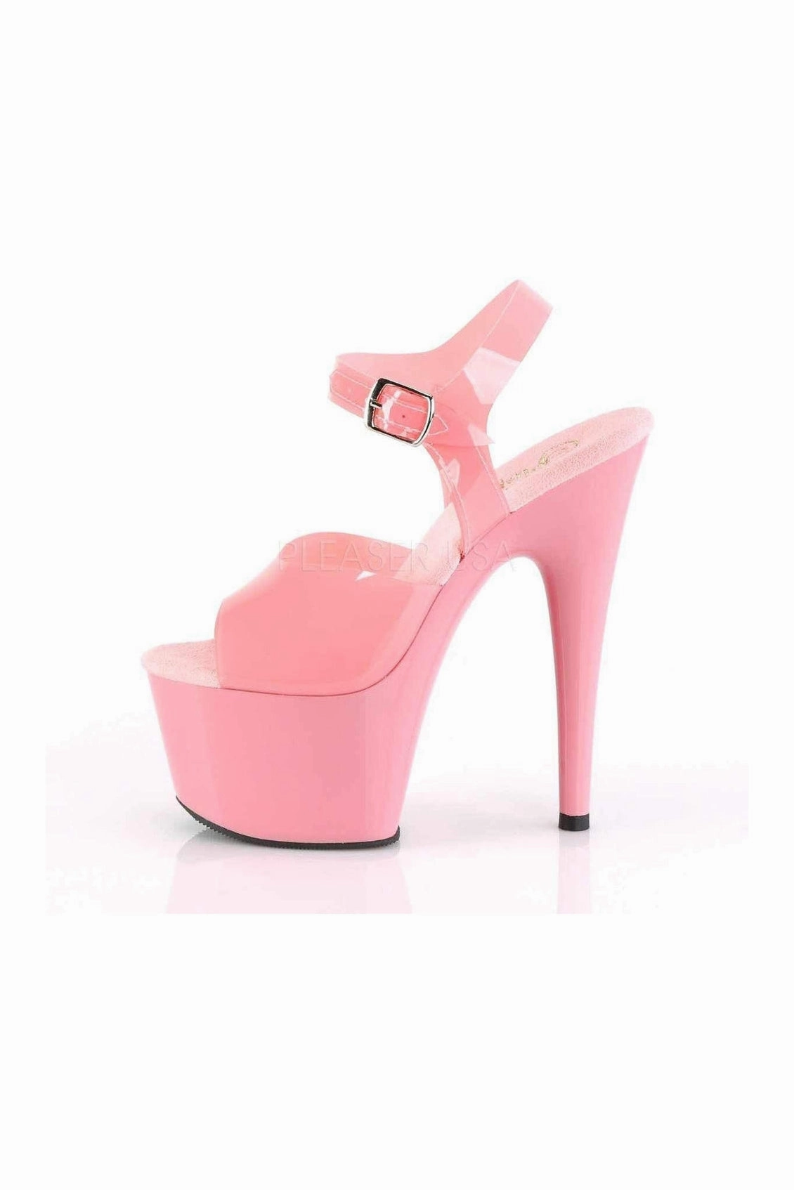 ADORE-708N Platform Sandal | Pink Faux Leather