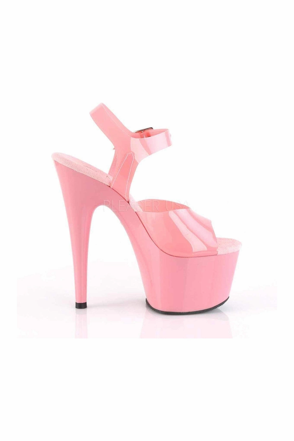 ADORE-708N Platform Sandal | Pink Faux Leather
