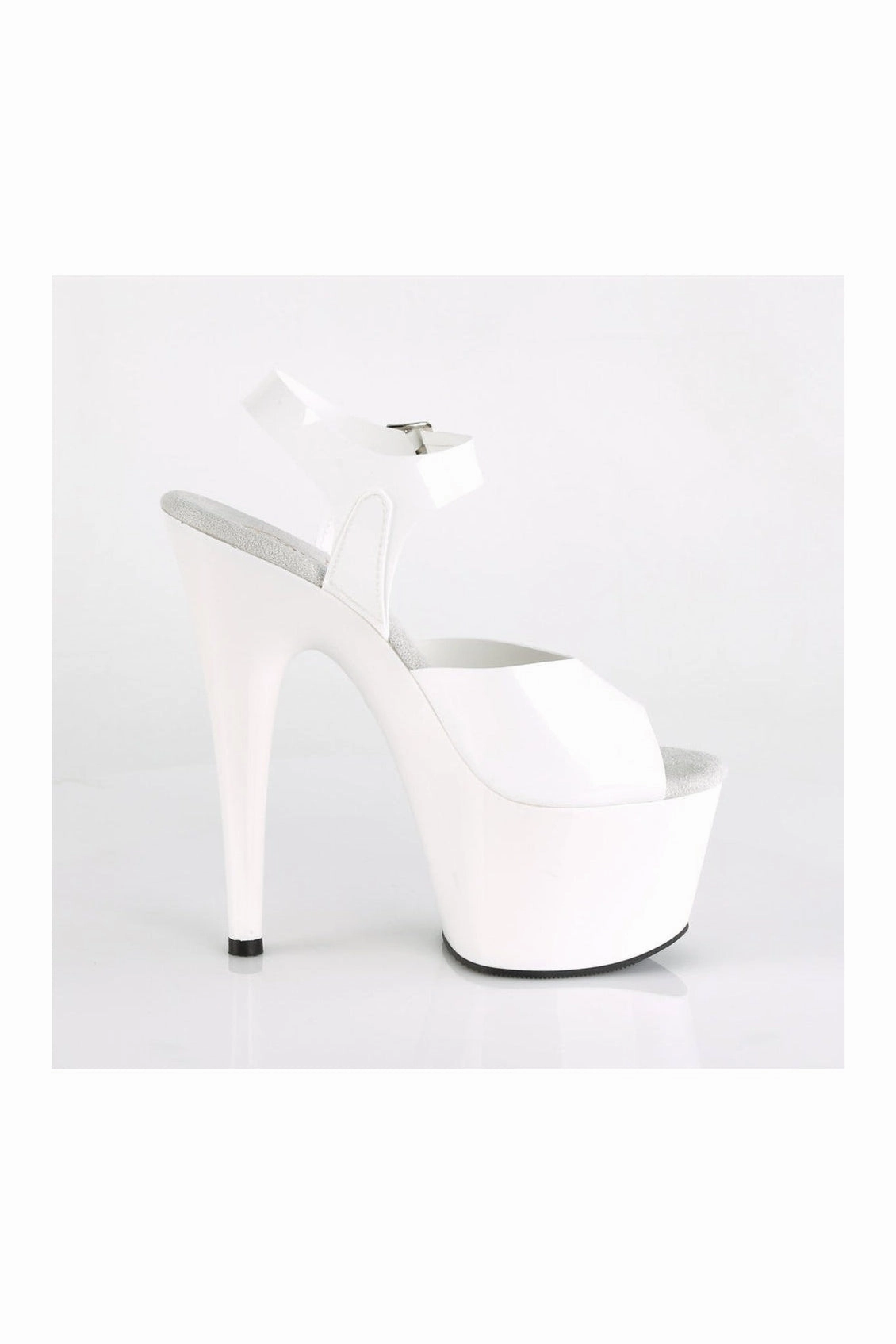 ADORE-708N Platform Sandal | White Faux Leather