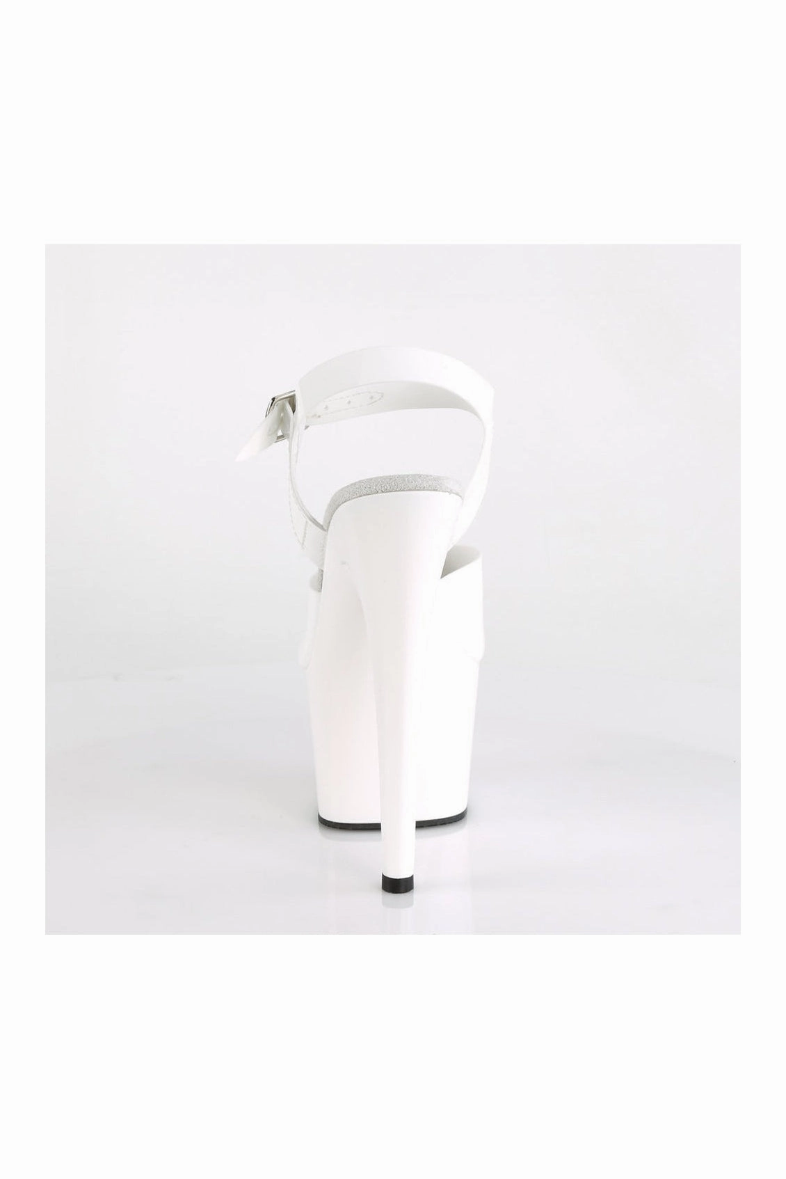 ADORE-708N Platform Sandal | White Faux Leather