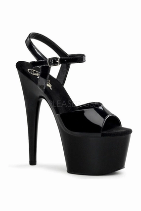 ADORE-709 Platform Sandal  | Black Patent
