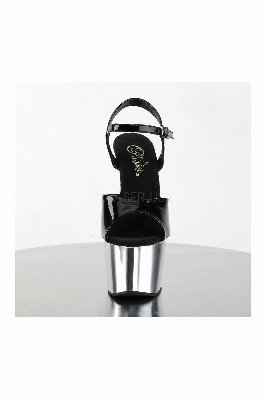 ADORE-709 Platform Sandal  | Black Patent
