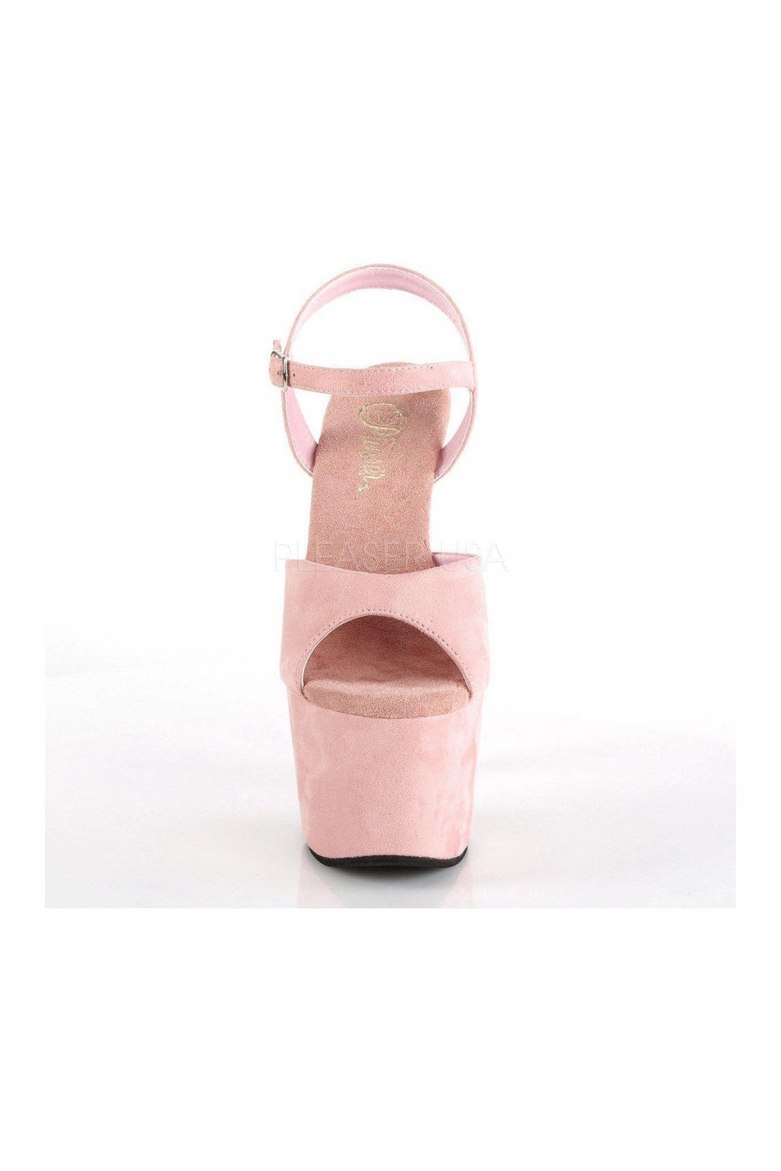 ADORE-709FS Platform Sandal  | Pink Faux Suede
