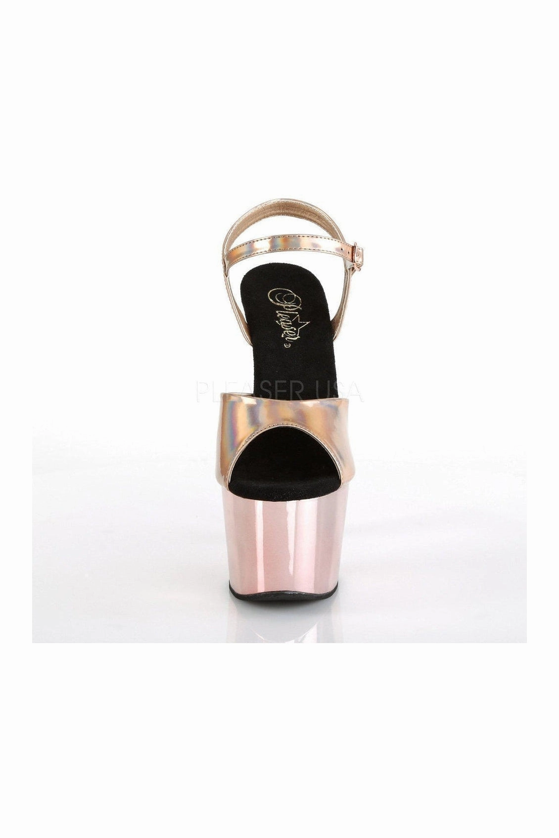 ADORE-709HGCH Platform Sandal  | Rose Gold Patent