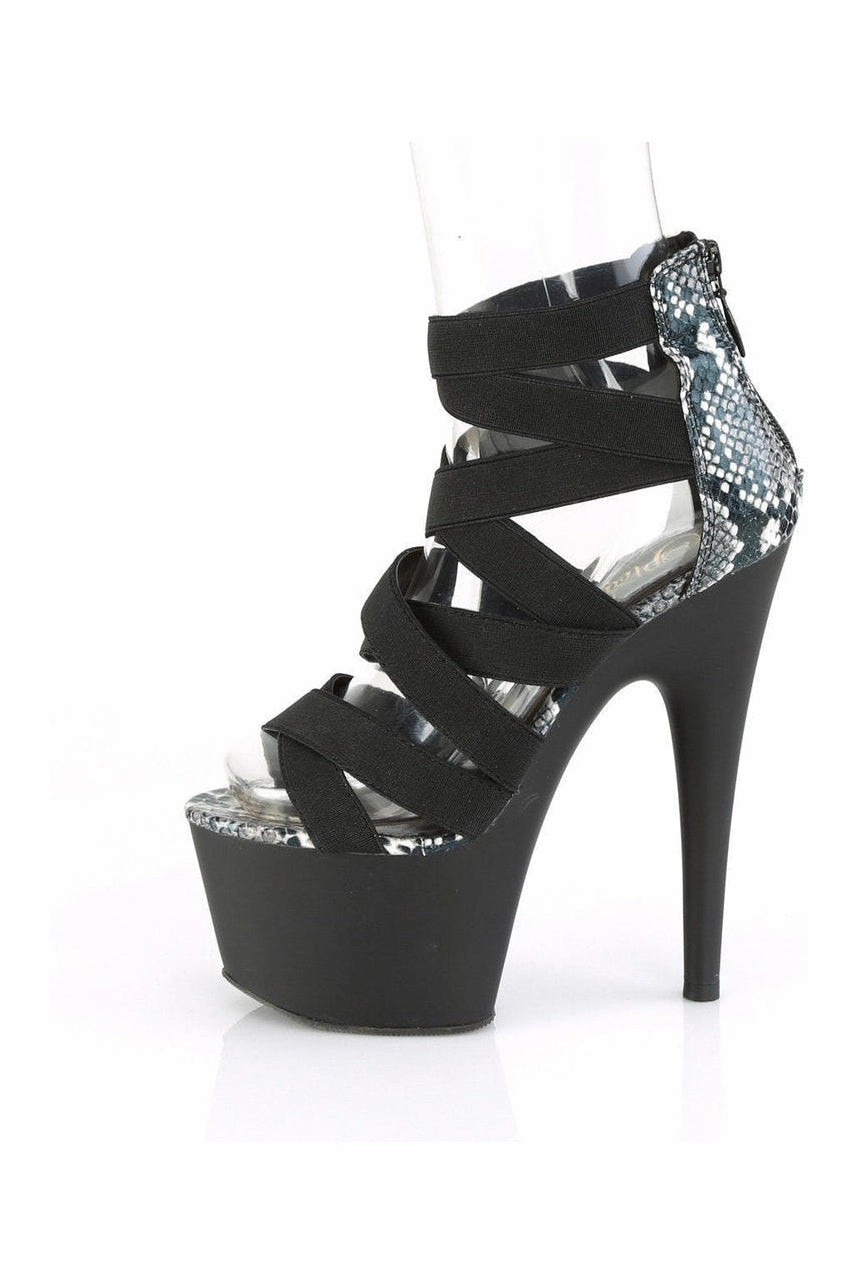 ADORE-748SP Exotic Sandal | Black Elastic